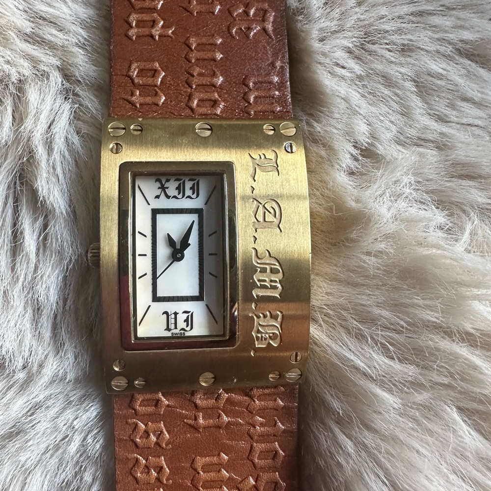 Beautiful L.A.M.B watch genuine leather.